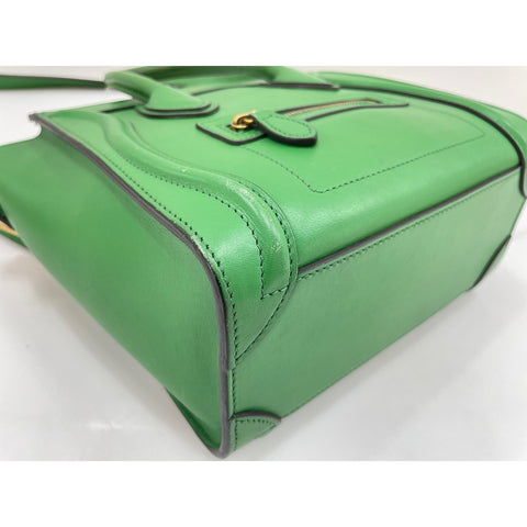 CELINE 2WAY Luggage Nano Handbag green WS32046