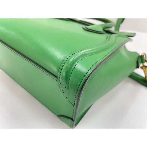 CELINE 2WAY Luggage Nano Handbag green WS32046