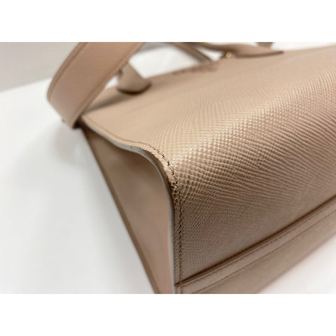 PRADA 2WAY Monochrome Handbag beige WS32047
