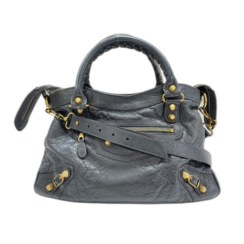BALENCIAGA 2WAY Giant Town Handbag Navy WS32048