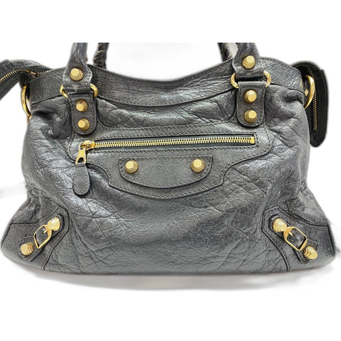 BALENCIAGA 2WAY Giant Town Handbag Navy WS32048
