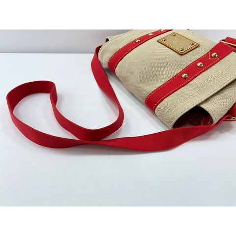 LOUIS VUITTON Antigua Buzas PM Shoulder Bag beige WS32052