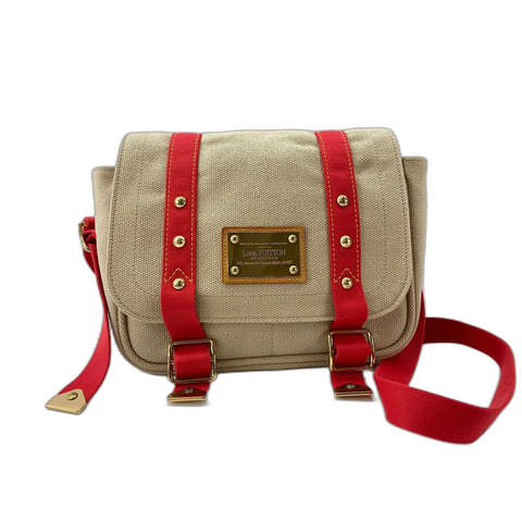 LOUIS VUITTON Antigua Buzas PM Shoulder Bag beige WS32052