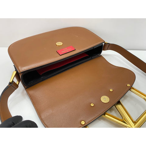 VALENTINO Super Vee Shoulder Bag Brown WS32054