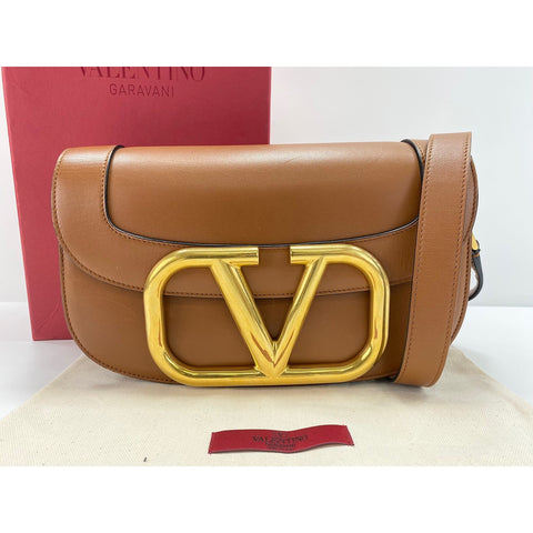 VALENTINO Super Vee Shoulder Bag Brown WS32054
