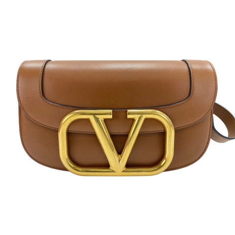 VALENTINO Super Vee Shoulder Bag Brown WS32054