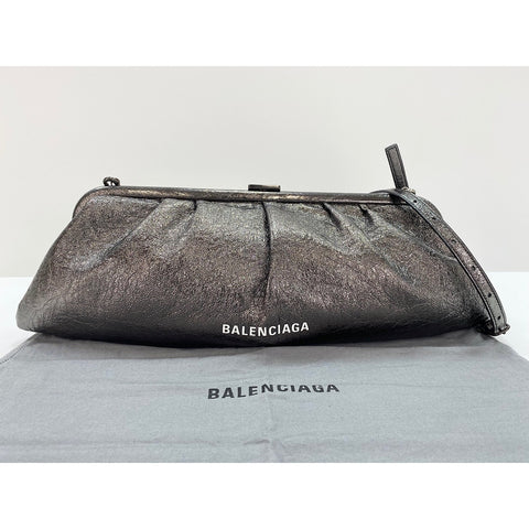BALENCIAGA Cloud XL Shoulder Bag Silver WS32056