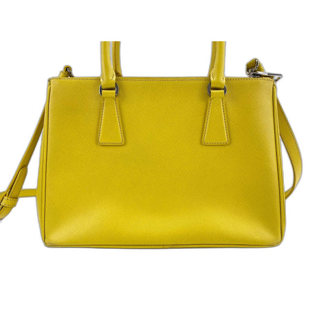 PRADA 2WAY Galleria Handbag yellow WS32059