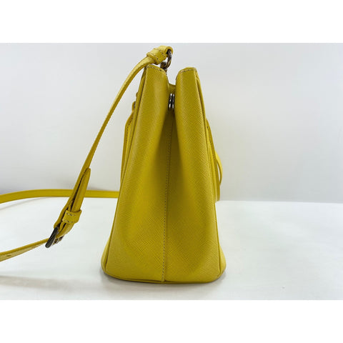 PRADA 2WAY Galleria Handbag yellow WS32059