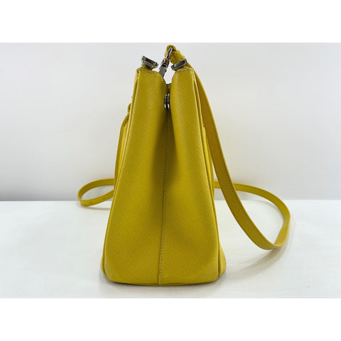 PRADA 2WAY Galleria Handbag yellow WS32059