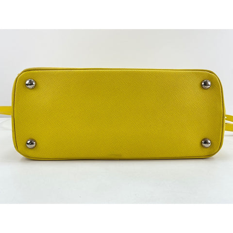 PRADA 2WAY Galleria Handbag yellow WS32059