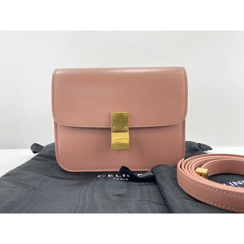 CELINE Classic box Shoulder Bag pink WS32060