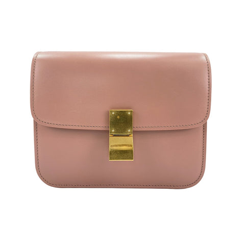 CELINE Classic box Shoulder Bag pink WS32060
