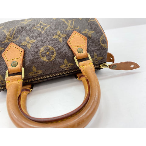 LOUIS VUITTON Mini speedy Handbag Brown WS32070