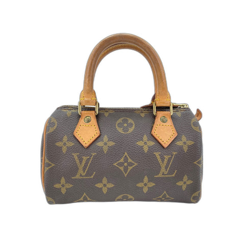 LOUIS VUITTON Mini speedy Handbag Brown WS32070