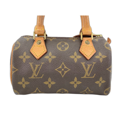 LOUIS VUITTON Mini speedy Handbag Brown WS32070