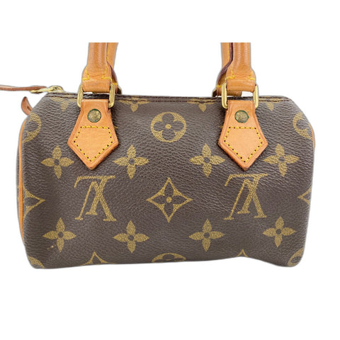 LOUIS VUITTON Mini speedy Handbag Brown WS32070