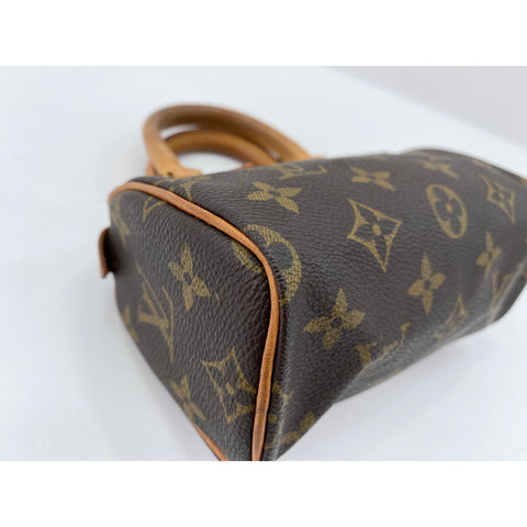LOUIS VUITTON Mini speedy Handbag Brown WS32070