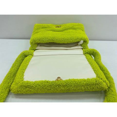 Terry cloth Shoulder Bag green WS32076