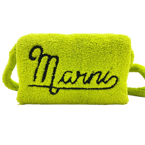 Terry cloth Shoulder Bag green WS32076