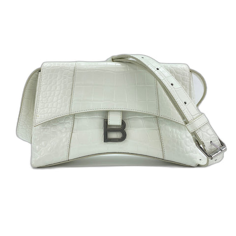 BALENCIAGA Downtown Shoulder Bag white WS32079