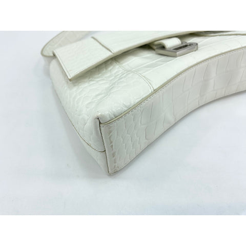 BALENCIAGA Downtown Shoulder Bag white WS32079