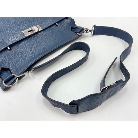 HERMES Gypsy Thier 34 Shoulder Bag Navy WS32083