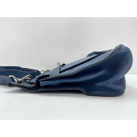 HERMES Gypsy Thier 34 Shoulder Bag Navy WS32083