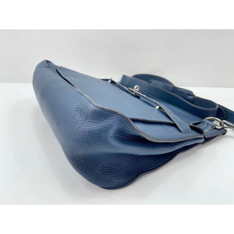 HERMES Gypsy Thier 34 Shoulder Bag Navy WS32083