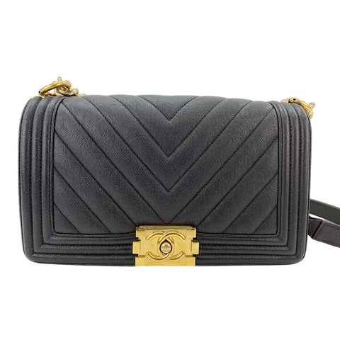 CHANEL Boy Chanel M Shoulder Bag black WS32085
