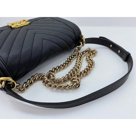 CHANEL Boy Chanel M Shoulder Bag black WS32085