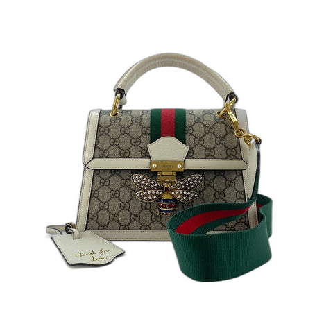 GUCCI 2WAY Queen Margaret Handbag beige WS32087