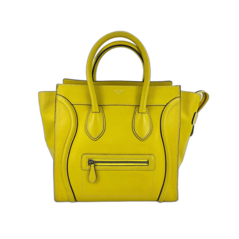 CELINE Luggage phantom Handbag yellow WS32090