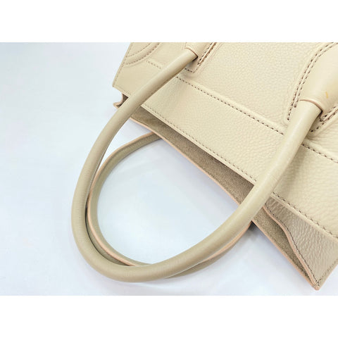 CELINE Luggage nano shopper Handbag beige WS32091