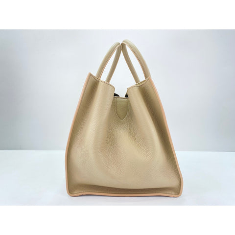 CELINE Luggage nano shopper Handbag beige WS32091
