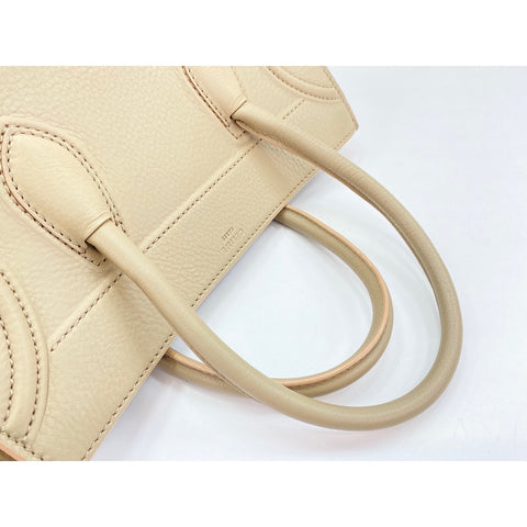 CELINE Luggage nano shopper Handbag beige WS32091