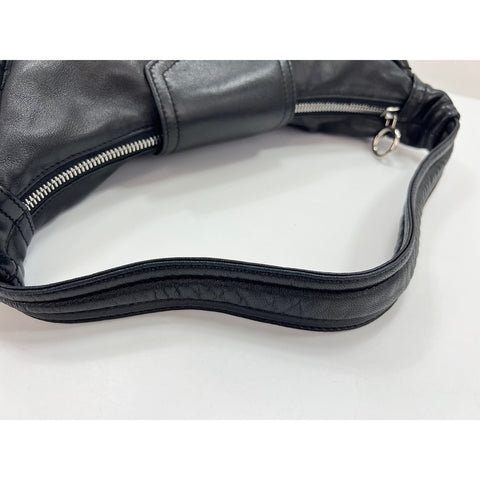 CELINE leather Shoulder Bag black WS32099
