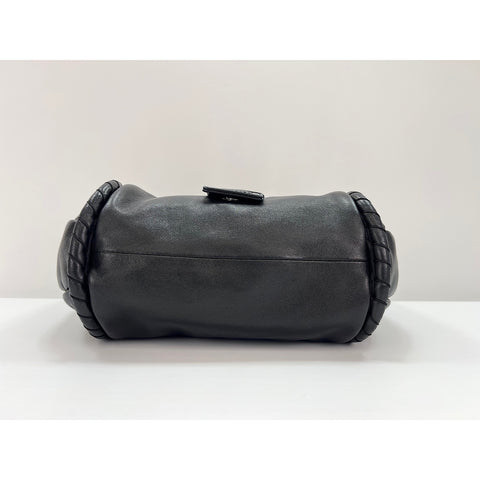 CELINE leather Shoulder Bag black WS32099