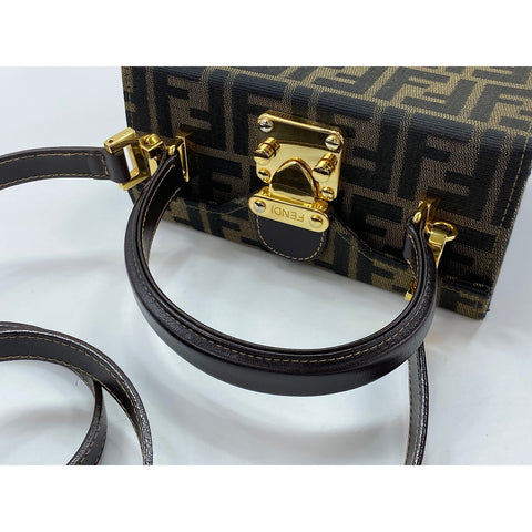 FENDI 2WAY Handbag Brown WS32100