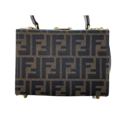 FENDI 2WAY Handbag Brown WS32100