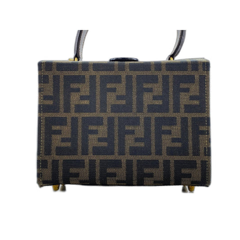 FENDI 2WAY Handbag Brown WS32100