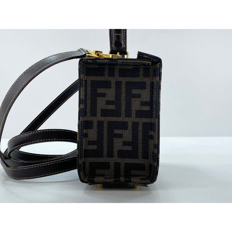 FENDI 2WAY Handbag Brown WS32100