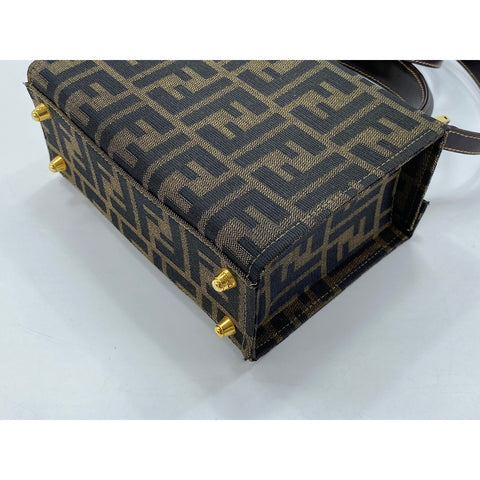 FENDI 2WAY Handbag Brown WS32100