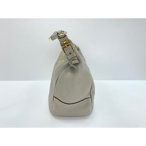 PRADA leather Shoulder Bag gray WS32104