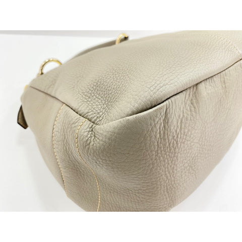 PRADA leather Shoulder Bag gray WS32104