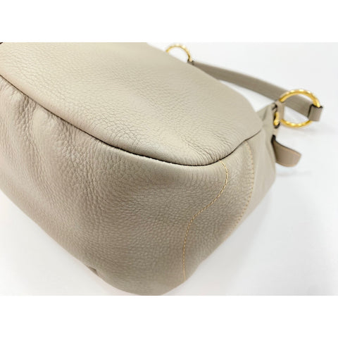 PRADA leather Shoulder Bag gray WS32104