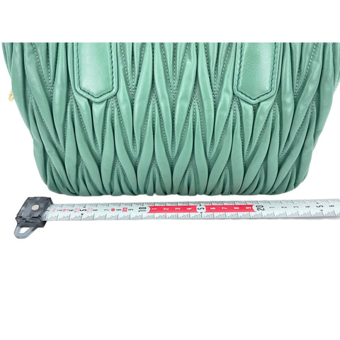 Miu Miu 2WAY Matelassé Arcadi Handbag green WS32105