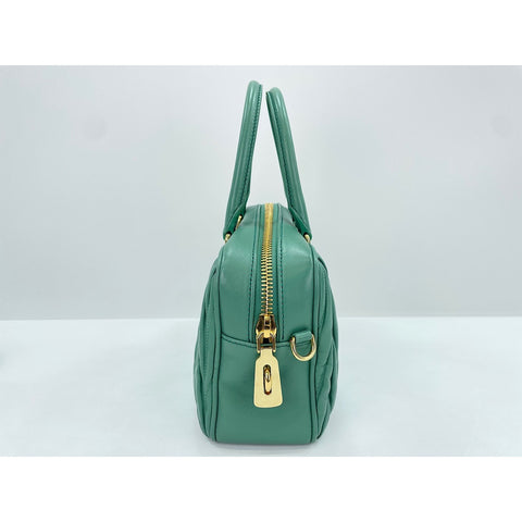 Miu Miu 2WAY Matelassé Arcadi Handbag green WS32105