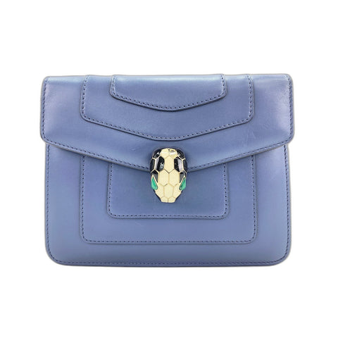 BVLGARI Serpenti Forever Shoulder Bag blue WS32106