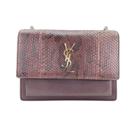 YVES SAINT LAURENT Sunset Shoulder Bag Brown WS32108